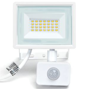 Aigostar refletor LED 20w com sensor de movimento pir, 1650lm, ip65, 4000k