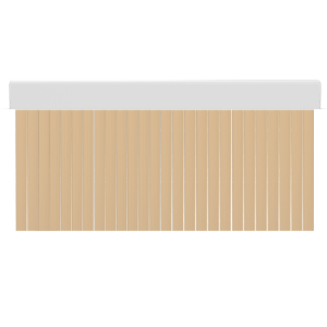 Cortina de porta PVC surca bege opaco / 90 x 210