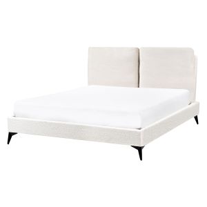 Cama bouclé melle 140 x 200 cm branco creme