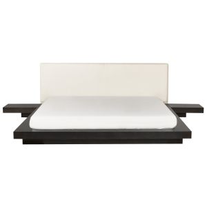 Cama bouclé zen 180 x 200 cm freixo escuro