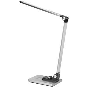 Candeeiro de secretária LED enif com carregador sem fios prateado