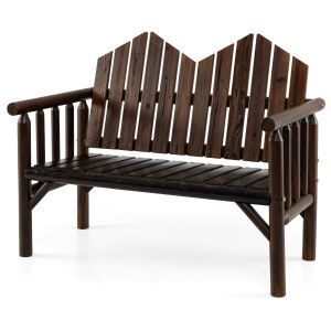 Banco de jardim 2 lugares 120 x 68 x 99 cm conforto ergonômico com encosto