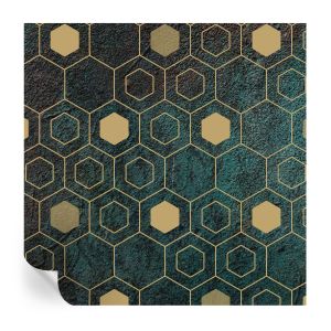 Papel de parede vinílico hexágonos geométricos 250x250 tulup