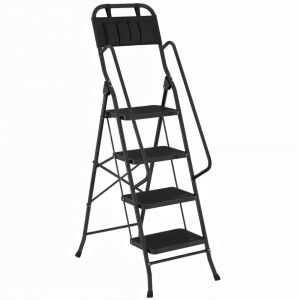 Escada dobrável 50x83x157,5 cm aço, pp, PVC e eva Homcom