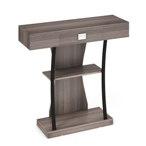 Mesa console 91 x 30 x 88 cm armazenamento prático e design elegante em met