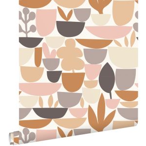 Estahome papel de parede cerâmica e plantas 50 x 900 cm 131074