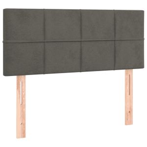 vidaXL cabecero con LED de terciopelo gris oscuro 100x5x78/88 cm
