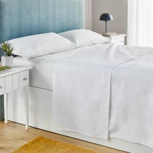 Conjunto de lençóis 135x190cm pikolin home 100% aLGodão percal branco