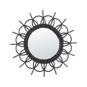 Espelho telakia 60 cm 60 cm rattan preto