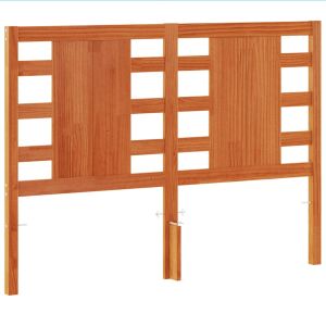 vidaXL cabecero de cama madera maciza de pino marrón cera 135 cm
