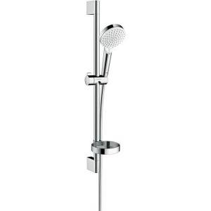 Conjunto de chuveiro crometta vario com barra unica'croma 65 cm e porta-sab