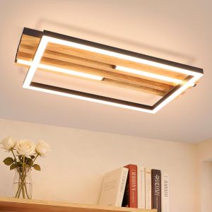 Nettlife lâmpada de teto LED integrado castanho 38x21
