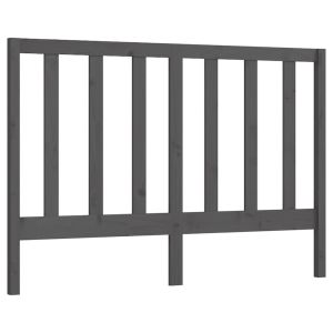 vidaXL cabecero de cama madera maciza de pino gris 146x4x100 cm