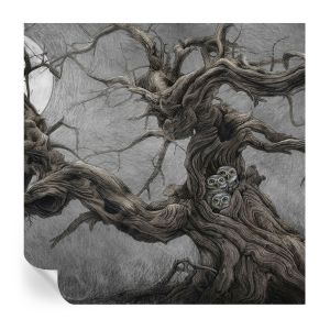 Papel de parede adesivo coruja misteriosa 250x250 tulup