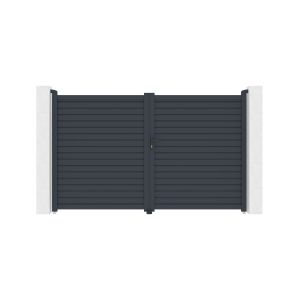 Portão abrir calancia 3m alt.180cm alumínio cinza