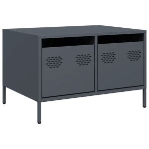 Móvel de tv - helloshop26 - 68 x 50 x 43,5 cm - aço laminado a frio - 2 gav