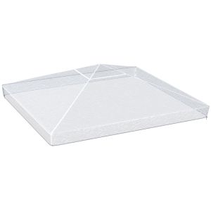 Cobertura de proteção para pérgolas PVC transparente 300x300x80 cm
