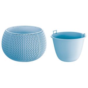 Vaso de plástico redondo splofy bowl, cinzento gelo 47,8x47,8x30 cm