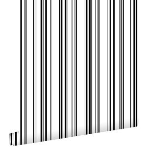 Estahome papel de parede riscas finas pretoebranco 53 cm x 10.05 m