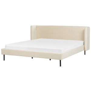 Cama veludo arette 180 x 200 cm creme claro