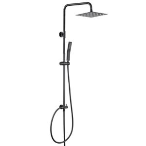 Coluna de chuveiro - auralum max - chuveiro alto inox 20x20 cm - altura aju