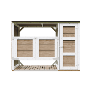 Cobertizo jardín para cubos basura 2x240l m981a-terra brown