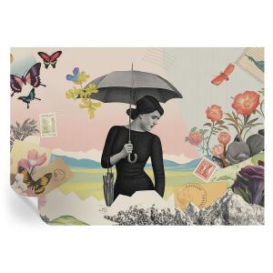 Papel parede adesivo colagem romântica 208x146 tulup