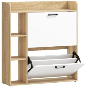 Sapateira 83x24x90,5 cm bicolor Homcom, casa - móveis de armazenamento