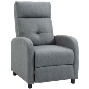 Poltrona relax reclinável linho (poliéster), espuma e mdf color gris