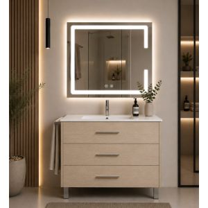 Móvel de banho com lavatório ribera sem espelho 60x35 cm estepa