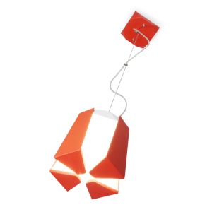 Capacete led 2 lâmpada de teto pendente kelektron vermelho