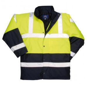 Parka de dois tons de alta visibilidade