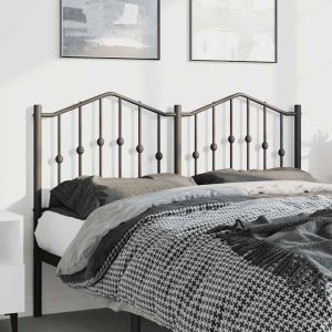 Cabeceira de cama 135 cm metal preto 882951