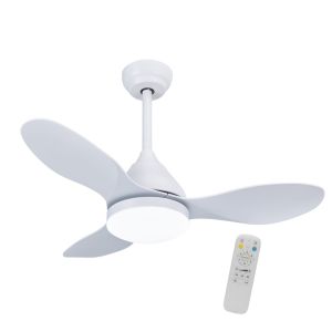 Ventoinha de teto com luz LED 20w cavil mini branco cct dim ø92cm