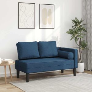 Chaise lounge com almofadões tecido azul wf940556