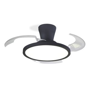 Ventilador de teto com 3 pás rebatíveis, ø90 cm, preto, motor de 25 w