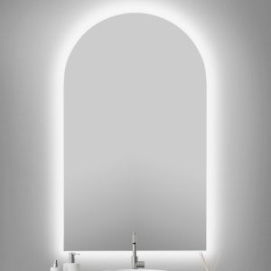 Espelho LED arqueado b-963 retroiluminado – 60 x 100 cm – luz fria