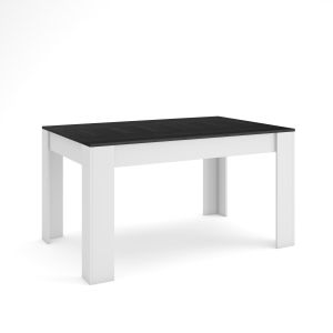 Mesa sala de jantar, 140x90x76cm, preto e branco
