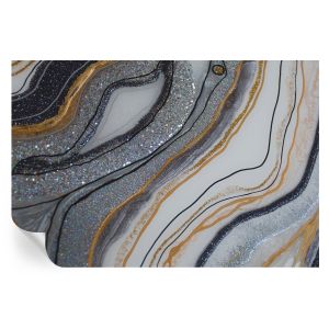 Papel de parede adesivo ondas de pedra 104x152 tulup