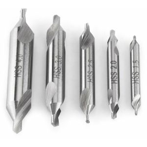 5 brocas centragem 60° dupla extremidade 1,5-4mm