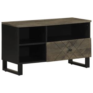 Móvel de tv - helloshop26 - 80 x 33 x 46 cm - madeira de mangueira maciça -