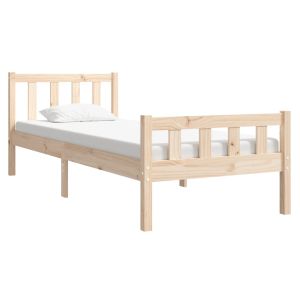vidaXL estructura de cama individual sin colchón madera maciza