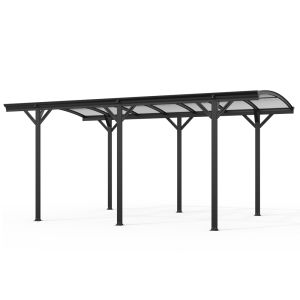 Home deluxe - carport de diseño falo - 505 x 300 cm antracita | antracita