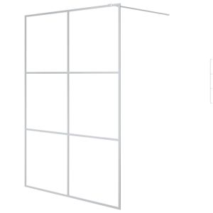 Divisória de chuveiro 140x195cm vidro transparente esg prateado