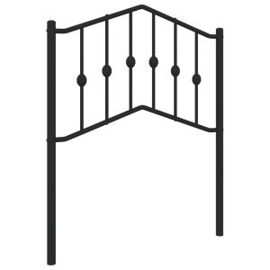 vidaXL cabecero de metal negro 75 cm