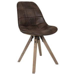 Cadeira estofada marrom 48x44x47/84