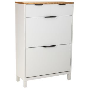 Móvel sapateiro com 2 gavetas e 2 portas 80x33x120,5h cm