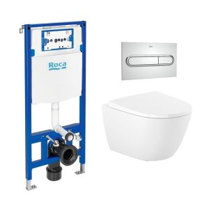 Pack roca duplo one + sanita ona 53 rimless + pl1 cromado