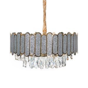 Lustre aguarico vidro latão