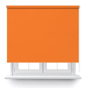 Estor enrollable opaco naranja 230x250cm.